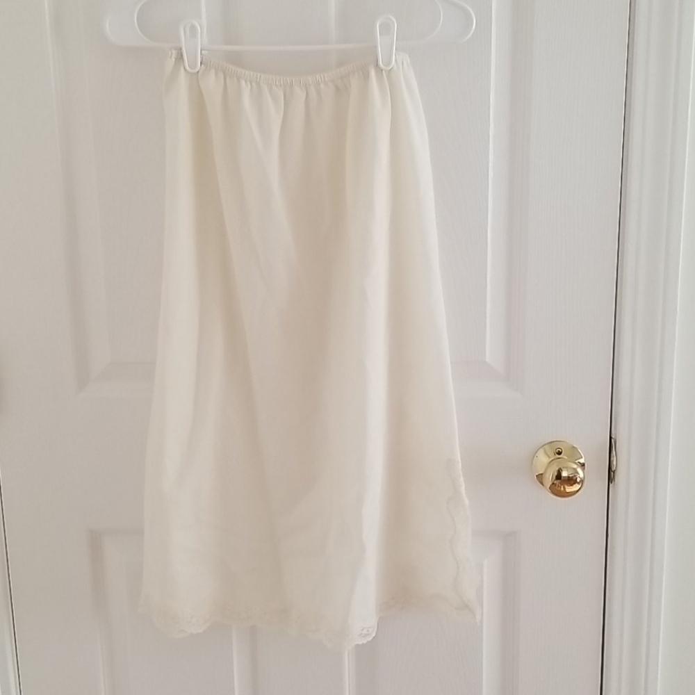 Cream White Slip Skirt